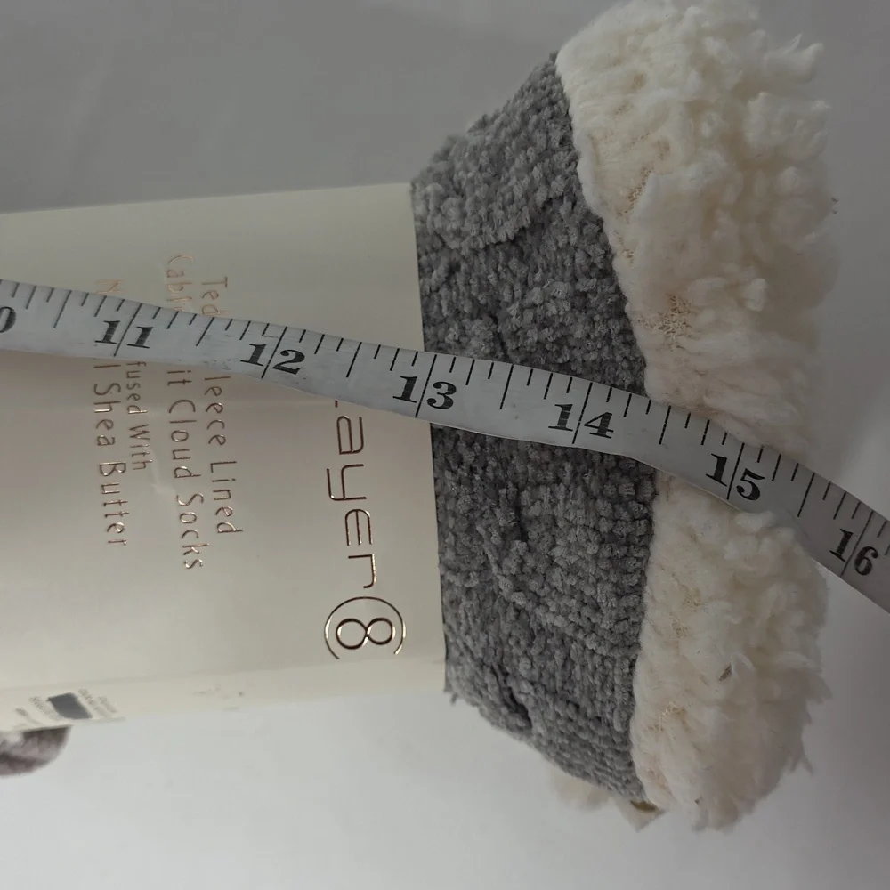 Teddy Fleece Lined‎ Cable-Knit Cloud Socks